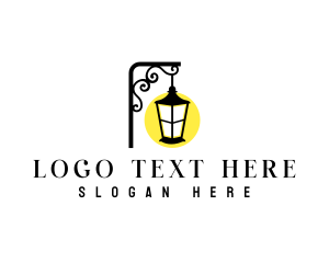 How - Light Lamp Lantern logo design