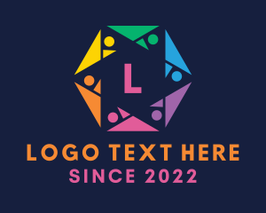 Collaboration - People Recruitment Agency Lettermark logo design