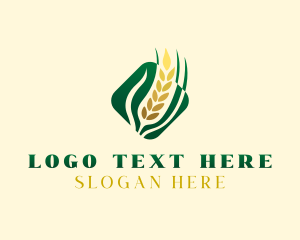 Wheat - Agriculture Grain Crop logo design