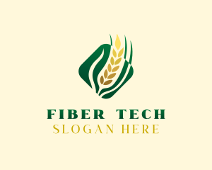 Fiber - Agriculture Grain Crop logo design