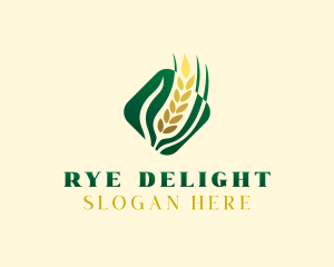 Rye - Agriculture Grain Crop logo design