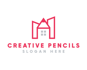 Pencil House City logo design