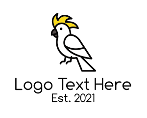 Cockatoo - Perched Cockatoo logo design