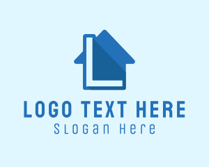 Roof - Real Estate Letter L logo design