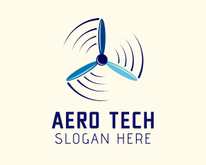 Aero - Windmill Fan Propeller logo design