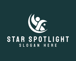 Star Volunteer Person  logo design