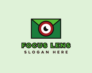 Mail Envelope Lens logo design