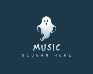Spooky Scary Ghost Logo
