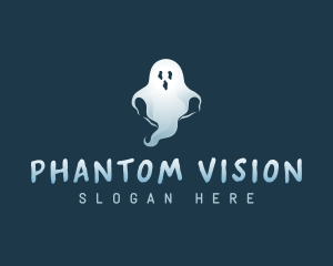 Phantom - Spooky Scary Ghost logo design