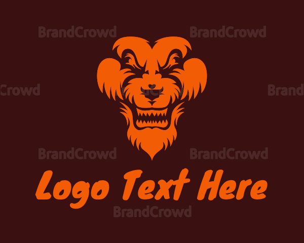 Jungle Lion Animal Logo