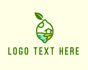 Farmhouse - Lemon Lime Fruit Farm logo design