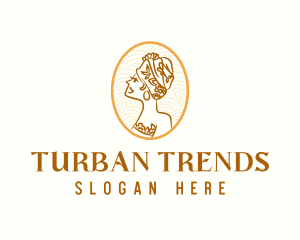 Turban Lady Beauty logo design