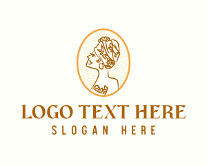 Face - Turban Lady Beauty logo design