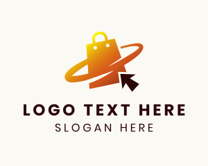 Shopping Bag - Online Shopping Orbit logo design