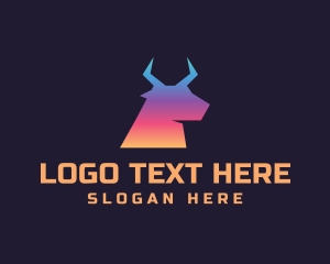 Startup - Gradient Bull Ox logo design