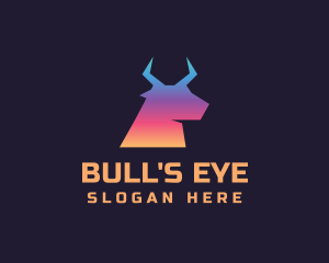 Gradient Bull Ox logo design