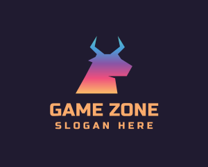 Gradient Bull Ox logo design