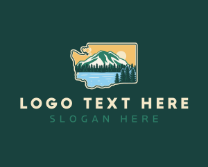 Chimney Rock - Mountain Lake Washington logo design