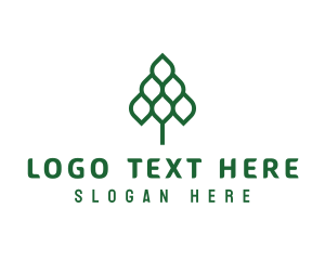 Minimalist Pine Tree logo design