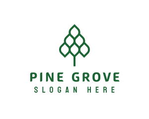 Minimalist Pine Tree logo design