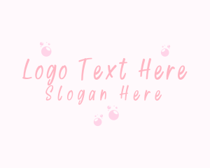 Baby - Pink Bubbles Business logo design
