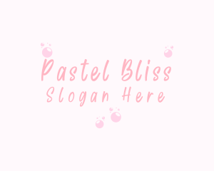 Pink Bubbles Business logo design