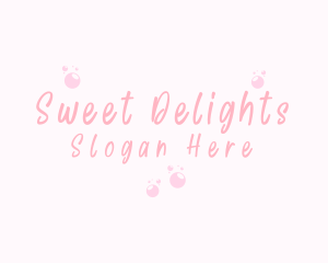 Pink Bubbles Business logo design