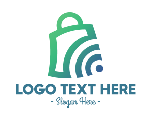 Shop - Online Signal Shopping logo design