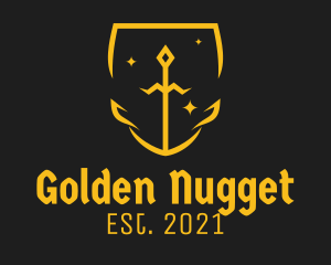 Golden Knight Badge  logo design