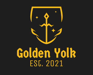 Golden Knight Badge  logo design