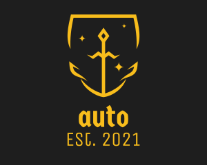Armor Guard - Golden Knight Badge logo design
