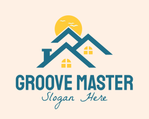 House - Sunset Subdivision House logo design