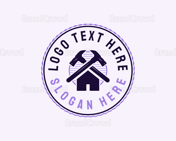 Hammer Builder Construction Logo