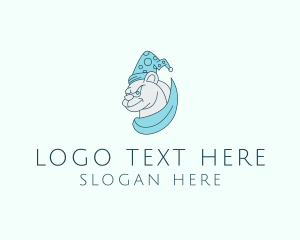 Magician - Polar Bear Wizard logo design