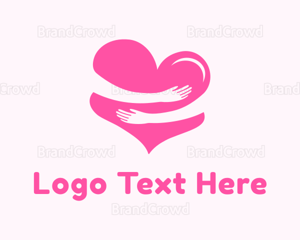 Romantic Love Hug Logo