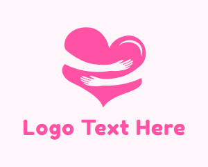 Heart - Romantic Love Hug logo design