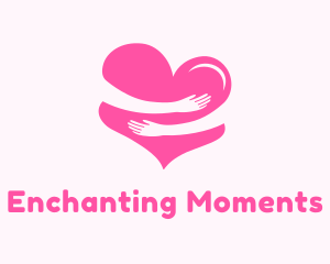 Romantic Love Hug logo design