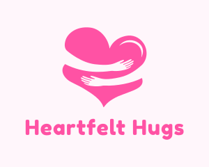 Romantic Love Hug logo design