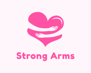 Arms - Romantic Love Hug logo design