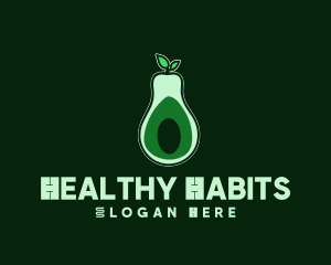 Geen Healthy Avocado logo design