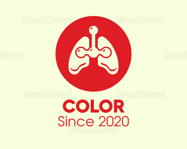 Red Respiratory Lungs Logo