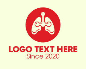 Pulmonology - Red Respiratory Lungs logo design