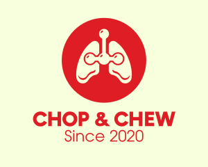 Healthcare - Red Respiratory Lungs logo design