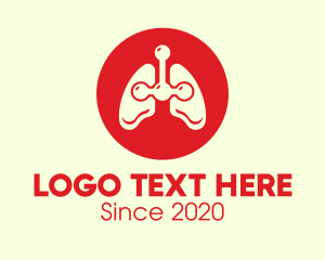 Lung Doctor - Red Respiratory Lungs logo design
