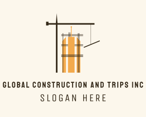 Establishment - Skyscraper Construction Crane logo design