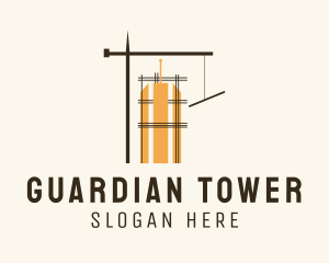 Skyscraper Construction Crane logo design