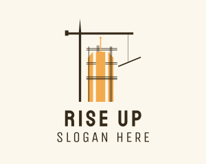 Skyscraper Construction Crane logo design