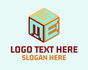 Information Technology - Tech Media Cube logo design