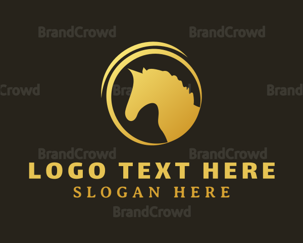 Equestrian Horse Circle Logo