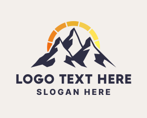 Petroleum - Natural Energy Mountain logo design